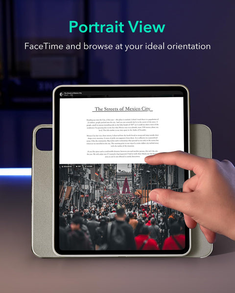 ESR for iPad Pro 12.9 Case (6th/5th Generation, 2022/2021), Removable Magnetic Cover, Adjustable Portrait/Landscape Stand with Raised Display View, 9 Standing Angles, Shift Series, Black