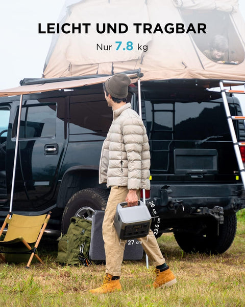 ECOFLOW Portable Power Station RIVER 2 MAX, 512Wh LiFeP04 Battery/ 1 Hour Fast Charging, Up To 1000W Output, Solar Generator (Panel Not Inc.) for Outdoor Camping/RVs/Home Use