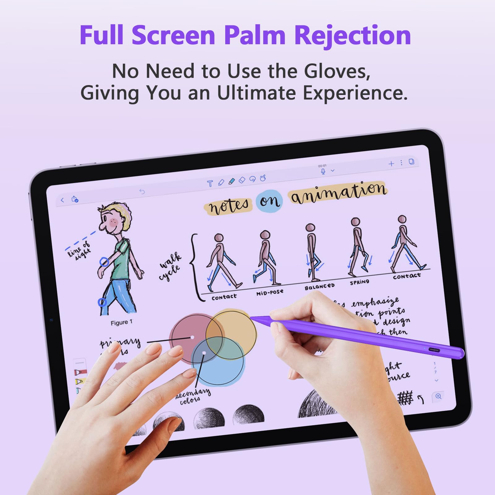 TQQ Pencil Compatible iPad 2018-2025, 2X Faster Charge, Pixel Precision, Tilt Sensitive Stylus Pen for Apple iPad 11/10/9/8/7/6th Gen, Pro 12.9/11/13 Inch M4, Air 3/4/5/M2/M3, Mini 5/6