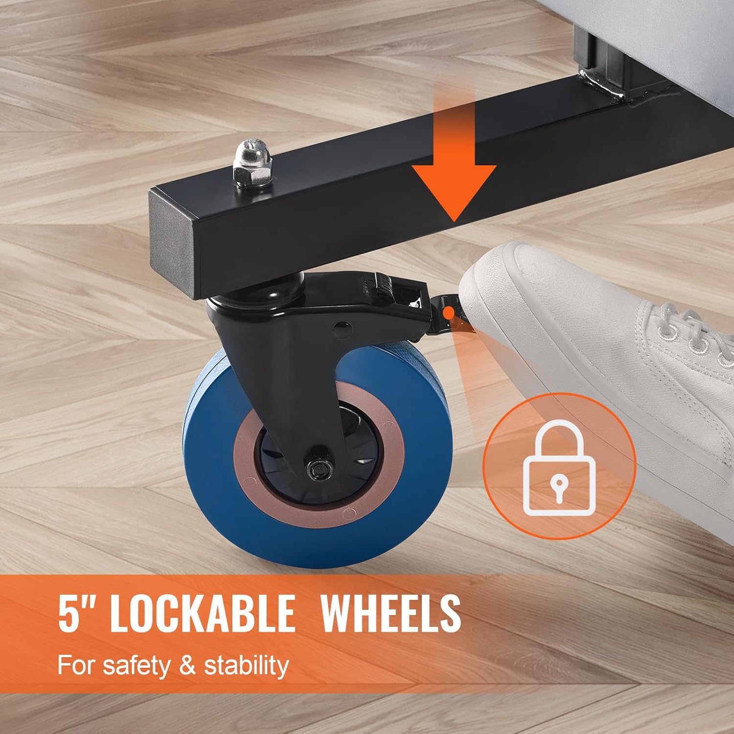 VEVOR Ping Pong Table, Professional Table Tennis Game, Indoor MDF Portable Table Tennis Table, Foldable Ping Pong Table with Quick Clamp Net and Lockable Wheels, 10 Minute Easy Assembly, 25mm Tabletop