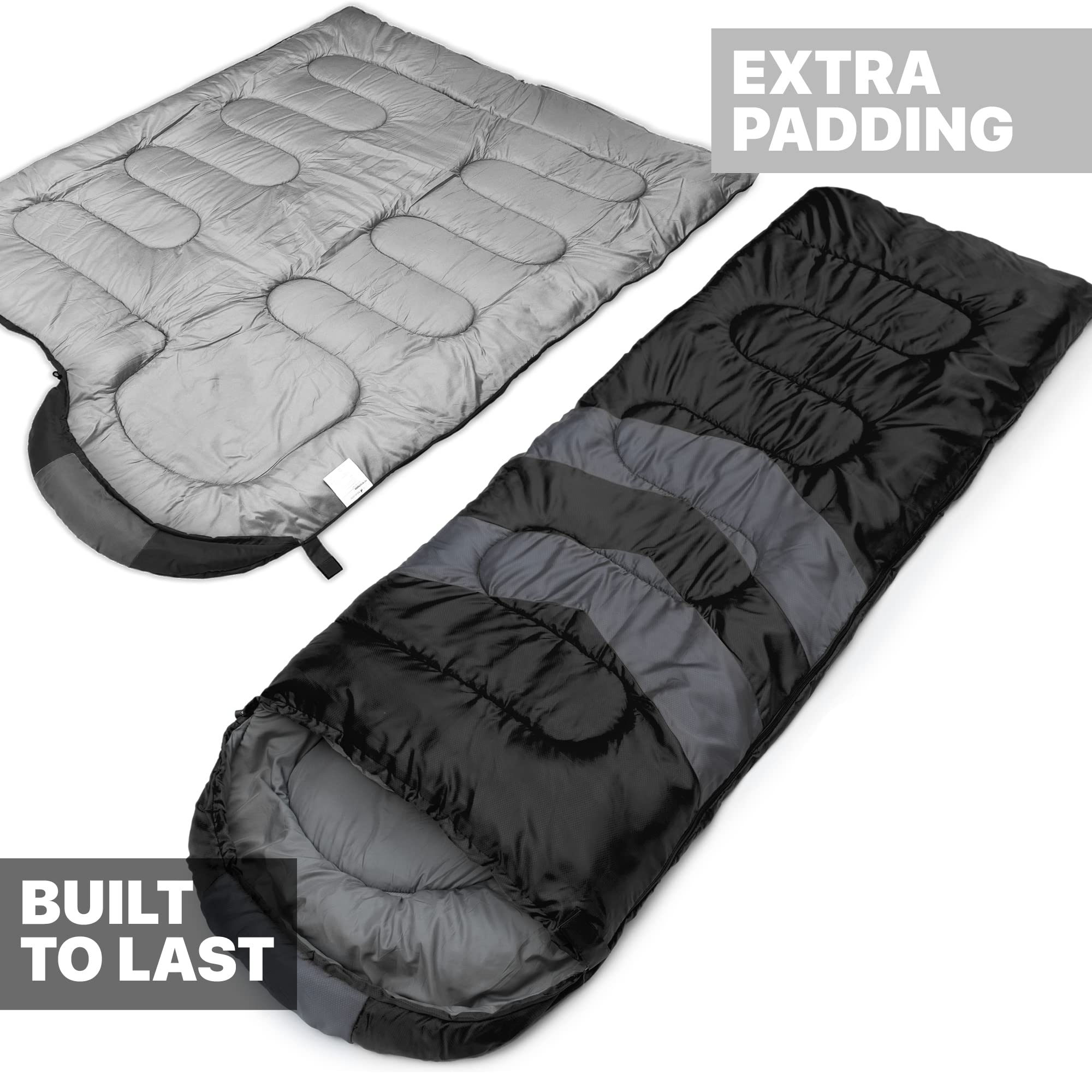 MalloMe Sleeping Bags for Adults & Kids Sleeping Bag 3-4 Season - Ultralight Backpacking Sleeping Bag Cold Weather & Warm, Lightweight Compact, Single Adult Girls Boys Winter Sleep Camping Accessories