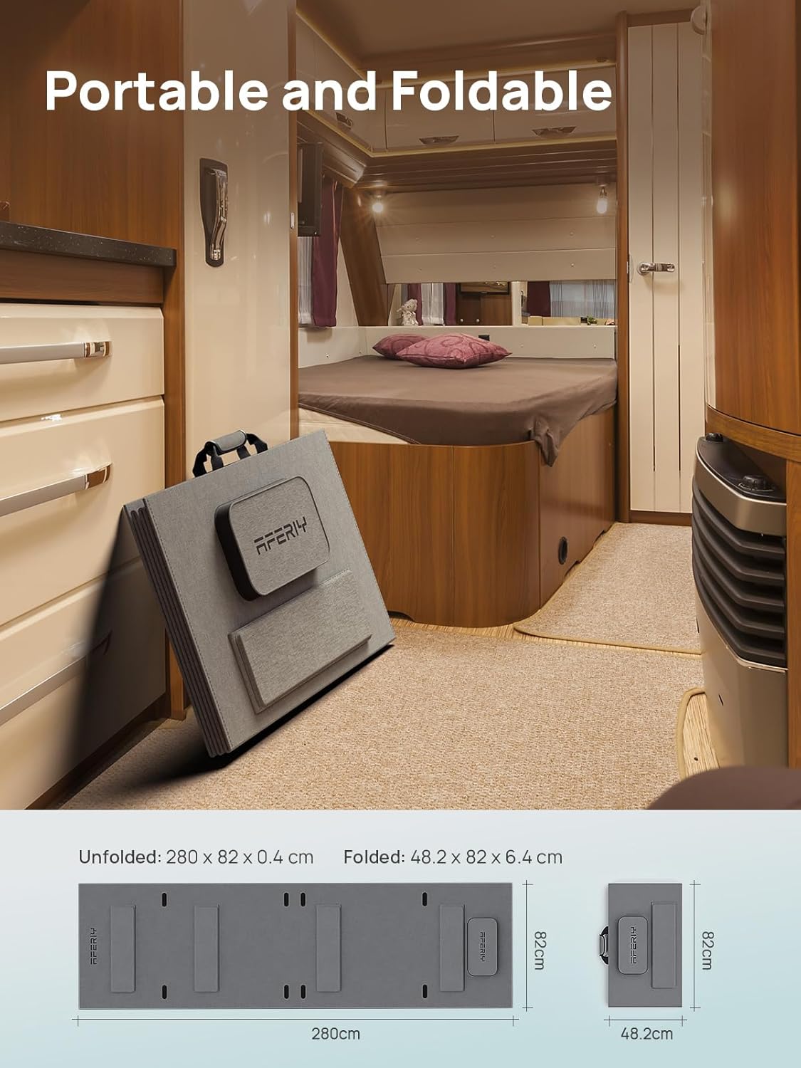 AFERIY Portable Power Station 3600W 3840Wh with 3.8-11.5kWh Expandable Capacity, Electric Generator LiFePO4 as Backup Battery, 220V-240V, EPS, UPS, BMS, Solar Generator for Home, Camping, Travel