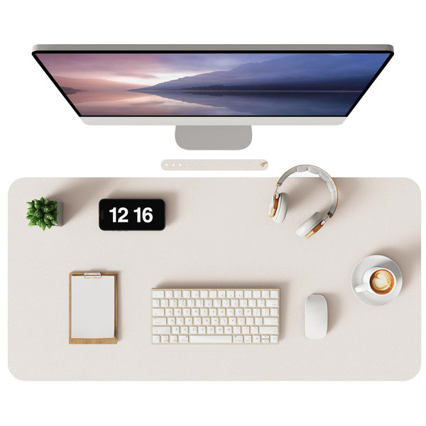 MOLMO Non-Slip Desk Mat, Waterproof Desk Pad Table Protector, Easy Clean Laptop Mat Large Mouse Pad Leather Writing Mat with Suede for Office /Home/Decor (Light Green, 60 x 35 cm)