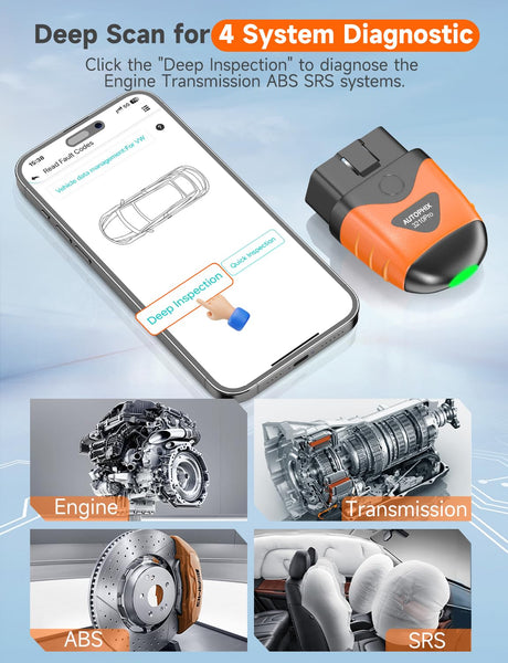 AUTOPHIX Bluetooth OBD2 Scanner, 3210 PRO Car Scan Tool Check Engine ABS SRS Transmission Wireless Code Reader Auto Car Diagnostic Scanner with Battery Test Exclusive APP for iPhone, iPad & Android