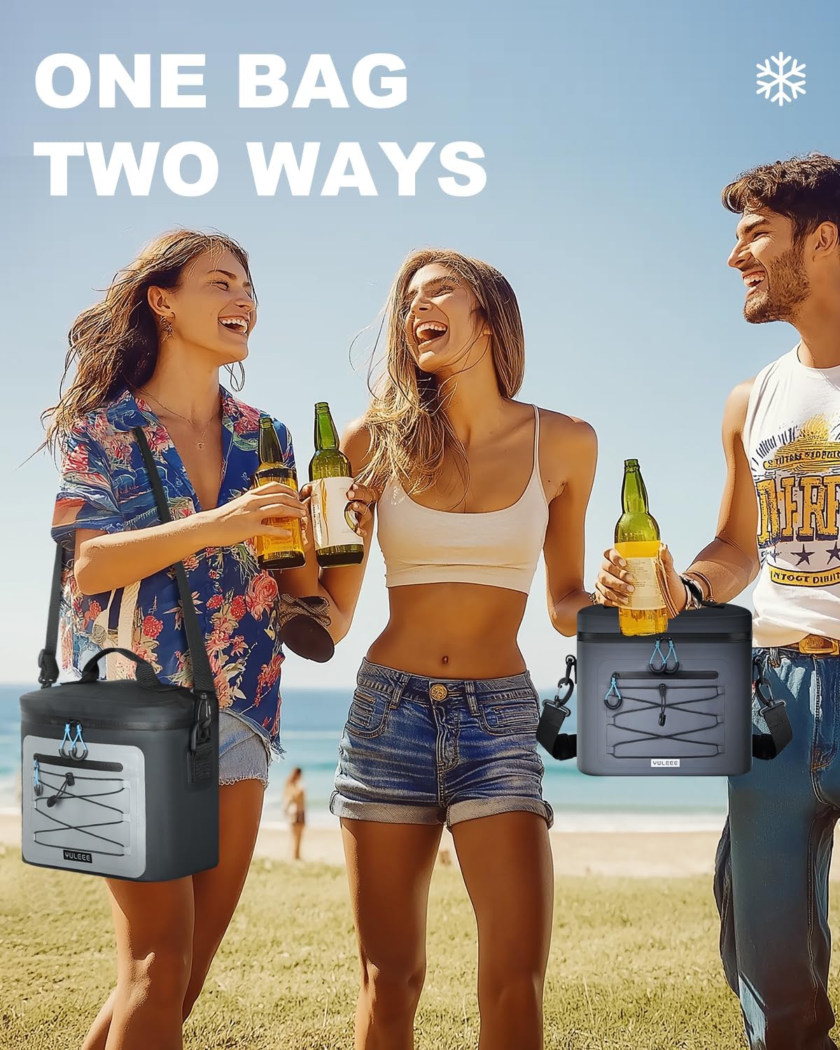 YULEEE 7/15/20L Insulated Cooler Bag - Large Multi-Functional Picnic Lunch Bag for Men & Women,Waterproof Leakproof Perfect for Beach, Family,Travel, Camping, Work,BBQ,and Outdoor Activities