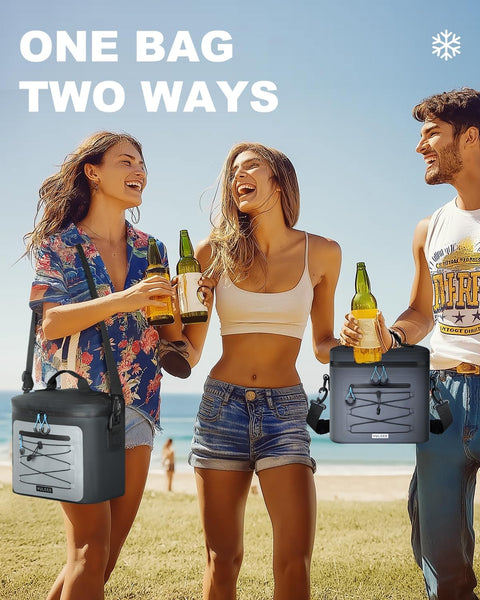 YULEEE 7/15/20L Insulated Cooler Bag - Large Multi-Functional Picnic Lunch Bag for Men & Women,Waterproof Leakproof Perfect for Beach, Family,Travel, Camping, Work,BBQ,and Outdoor Activities