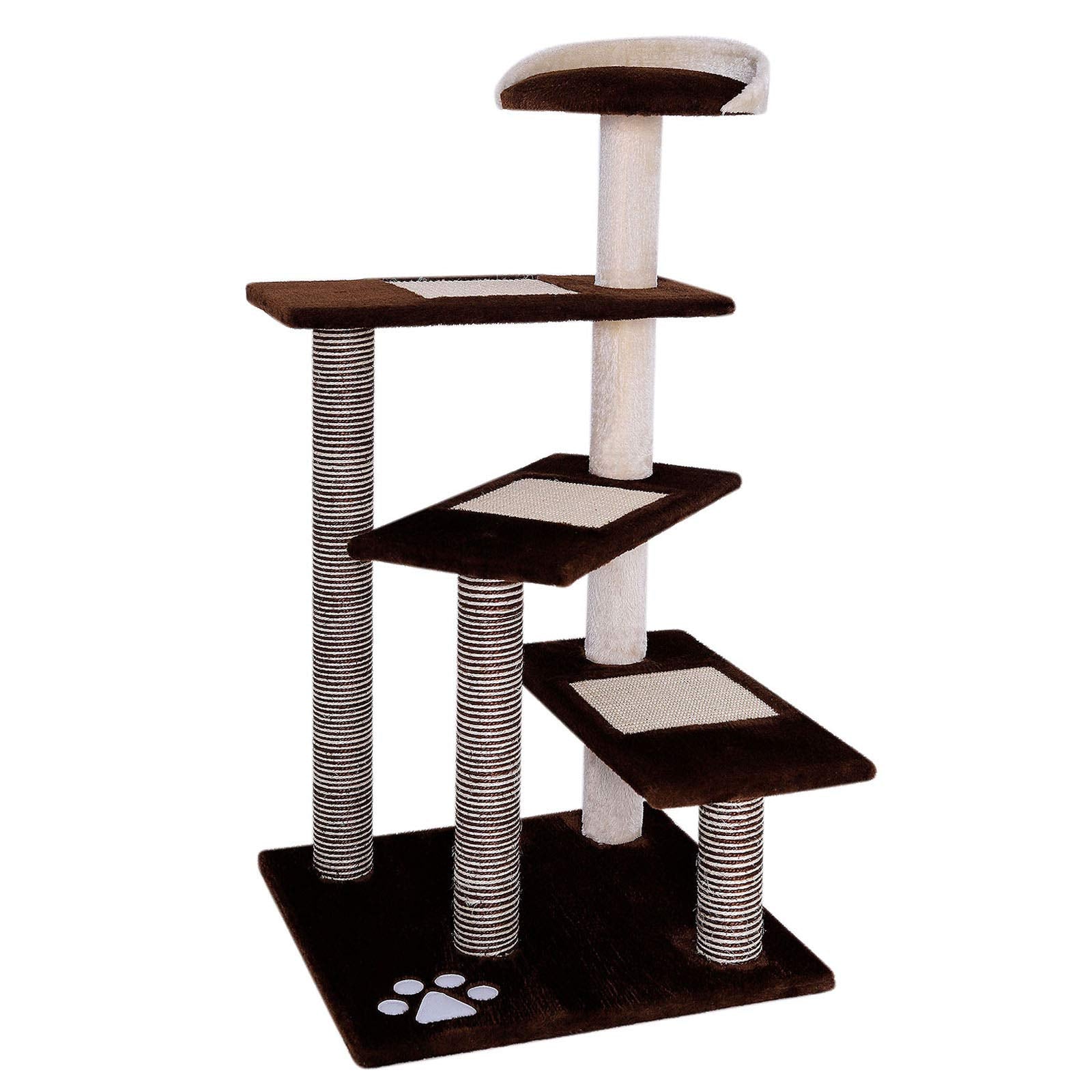 dibea Cat Scratcher Cat Tree Activity Centre Scratching Post 100 cm two coloured (brown/beige)