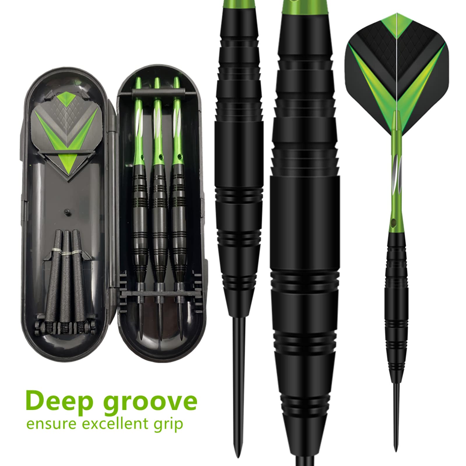Steel Tip Darts Set,3 Pack Professional Dart with Aluminum Shafts and Darts Case