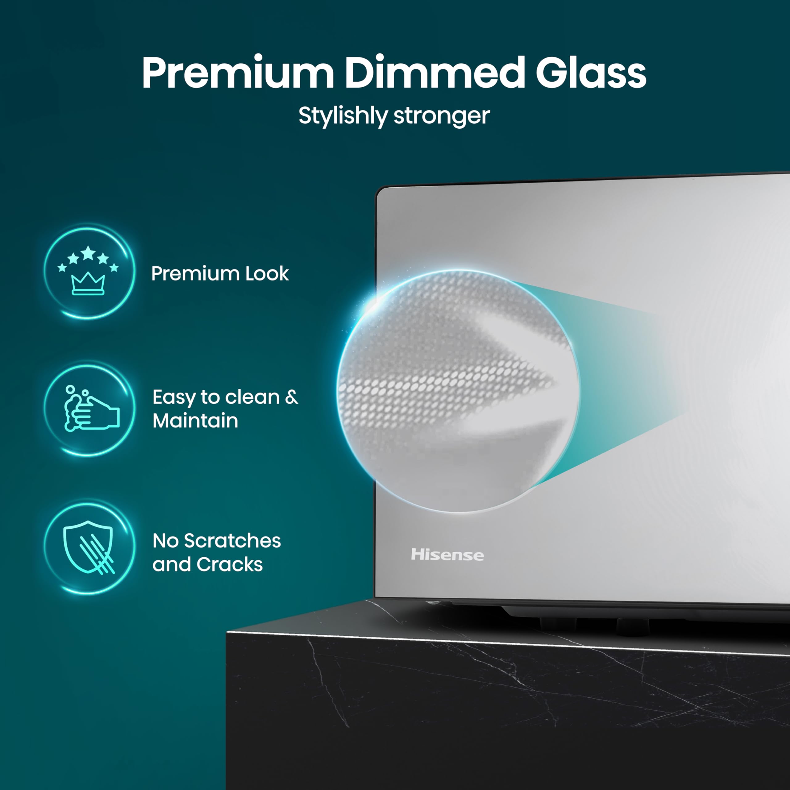 Hisense H23MOBSD1HUK 23 Litre 800W electronic Microwave with Auto Defrost, Digital Display, Smart Cook, Multi level cooking and Easy Clean- Black