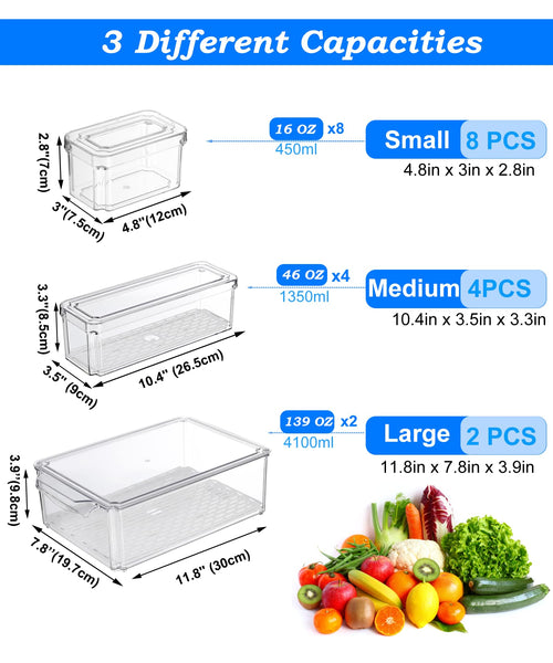 KUMD 50-Piece Airtight Food Storage Containers with Lids | Leakproof, BPA-Free, 25 Containers+ 25 Lids, Stackable & Microwave Safe Kitchen Organisers for Pantry, Meal Prep & Freezer Use, 40ml-2.5L