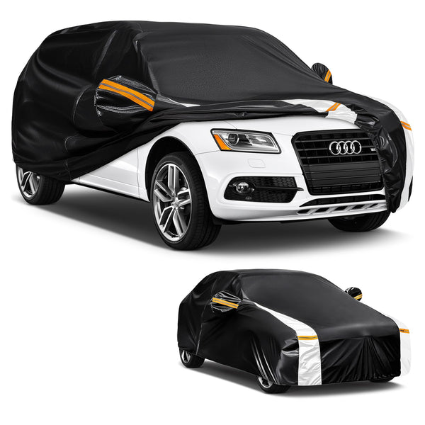 Car Cover Custom Fit for Mini Convertible F57(2016-2023), Car Covers for Outside Storage Waterproof Breathable, Full Cover Outdoor All Weather Protection Rain Sun Dust with Zip and Cotton(Black)