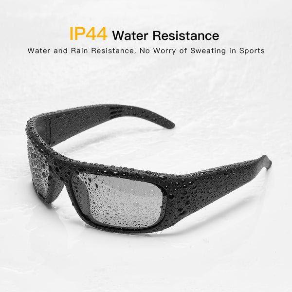 OhO 128GB Camera Glasses,24M Resolution H.265 1080P Smart Glasses with UV400 Sunglasses Lens for Outdoor Sport,Unisex