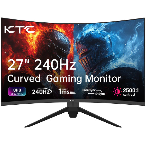 KTC Flat 32 Inch Monitor, QHD 1440P 2K@100Hz IPS Large Computer Monitor, Ultra Thin Bezels, Anti-Blue Light, HDR10, 103% sRGB, 86% DCI-P3, 350 Nits, 3ms MPRT, Adaptive Sync for Working and Gaming