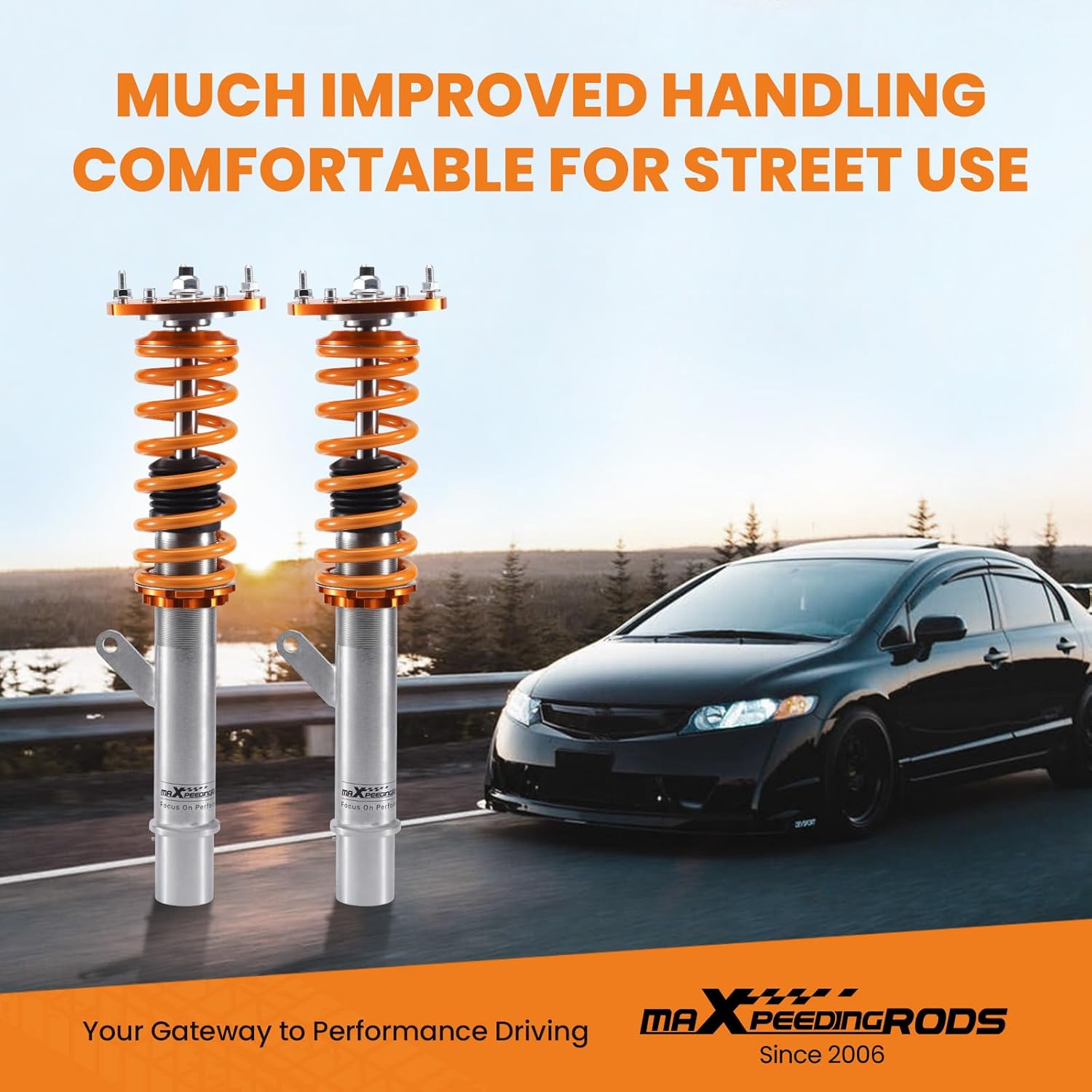 maXpeedingrods Coilovers Lowering Kit for VW Golf MK7 5G for Audi S3 A3 8V S3 2013-20 Height Adjustable Kit for SEAT Leon Mk3 5F 2012-2019