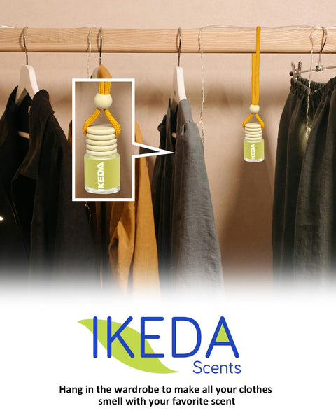 Ikeda scents Ikeda Car Air Fresheners | Automotive Hanging Pendant | Auto Perfume Diffuser with Real Oil | Strong and Long Last Fragrance | Fresh Smell Cover Odours | Car Accessories for Men Women