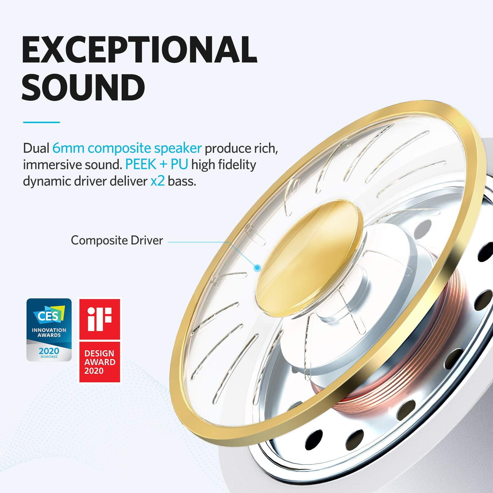 EarFun Wireless Earbuds, [What Hi-Fi Awards] Air Bluetooth In-Ear Headphones with 4 Mics ENC, Sweatshield™ IPX7 Waterproof, Clear Sound, Deep Bass, Wireless Charge, Game Mode, App Customize EQ, 35H