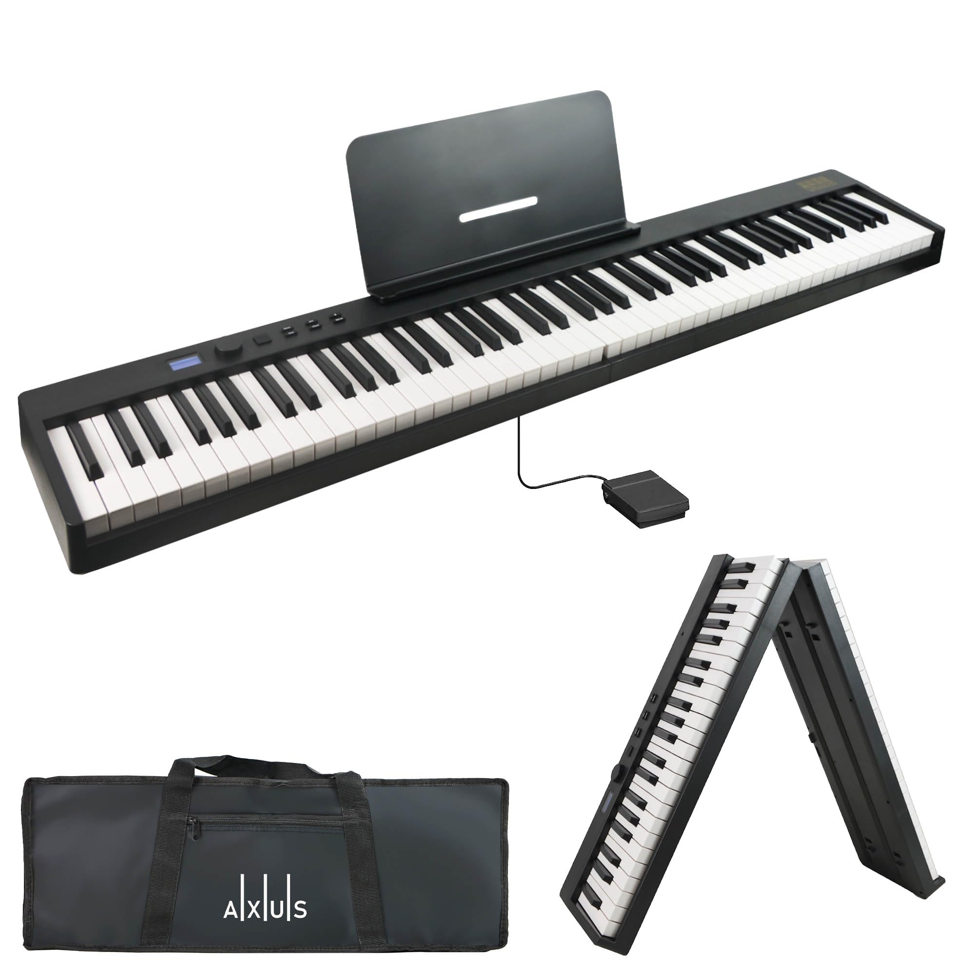 Axus AXD55 88 Key Digital Piano Keyboard with Touch Sensitive Keys, Sustain Pedal and High-Level Features and Functions.