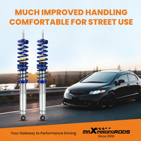 maXpeedingrods Coilovers for Golf Mk2 (19E) for Golf Mk3 (1H/1E) for Jetta Mk2 (19E) for Jetta/Vento Mk3 (1H)- Blue