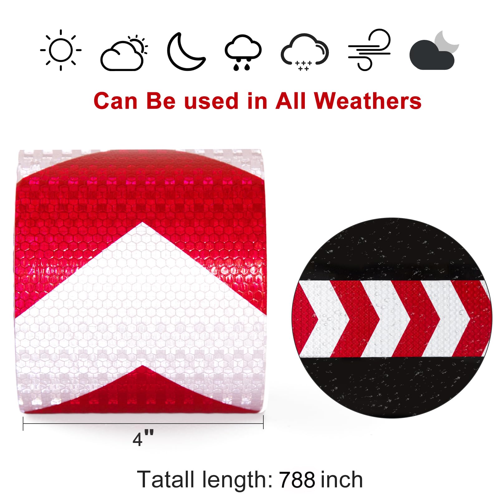 XFXIA Reflective Tape - Yellow & Black, 10cm x 20m, Waterproof, Self-Adhesive Warning Tape for Vehicles, Cars, Trailers, Outdoors