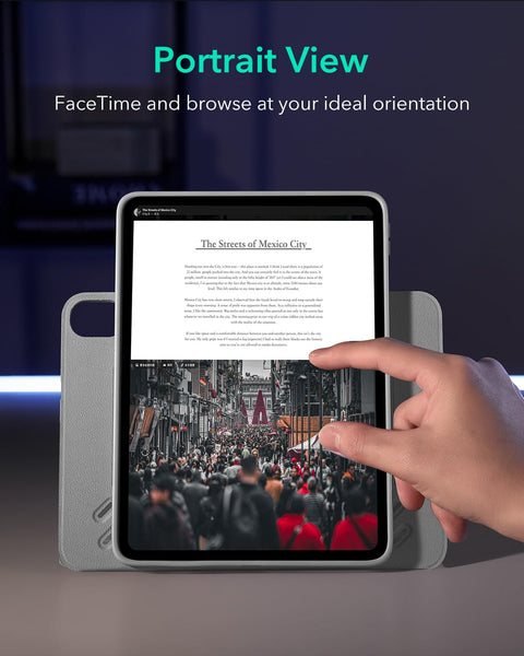 ESR for iPad Pro 12.9 Case (6th/5th Generation, 2022/2021), Removable Magnetic Cover, Adjustable Portrait/Landscape Stand with Raised Display View, 9 Standing Angles, Shift Series, Black