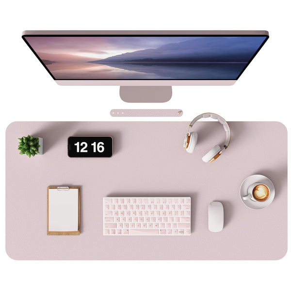 MOLMO Non-Slip Desk Mat, Waterproof Desk Pad Table Protector, Easy Clean Laptop Mat Large Mouse Pad Leather Writing Mat with Suede for Office /Home/Decor (Light Green, 60 x 35 cm)