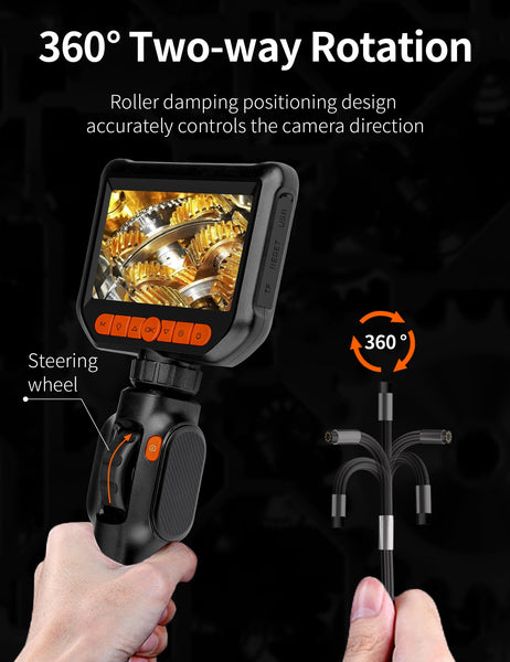 Daxiongmao Borescope, Endoscope Camera with Light, 1080P HD Inspection Camera, Borescope Camera with Light, IP67 Waterproof Camera, 16.5ft Flexible Endoscope Camera, Gadgets for Men (4.3”)