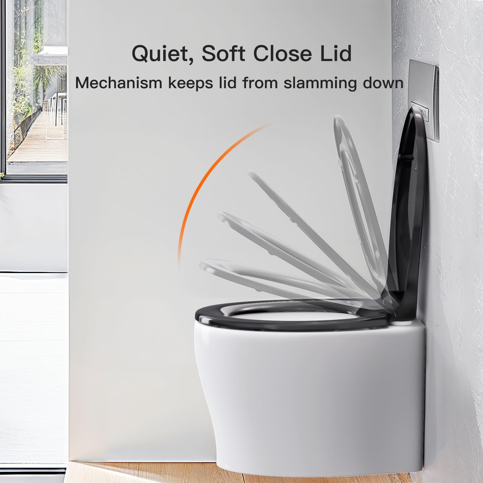 Pipishell Soft Close Toilet Seat, Toilet Seat with Quick Release for Easy Clean, Simple Top Fixing, Standard Toilet Seats White with Adjustable Hinges, O Shape