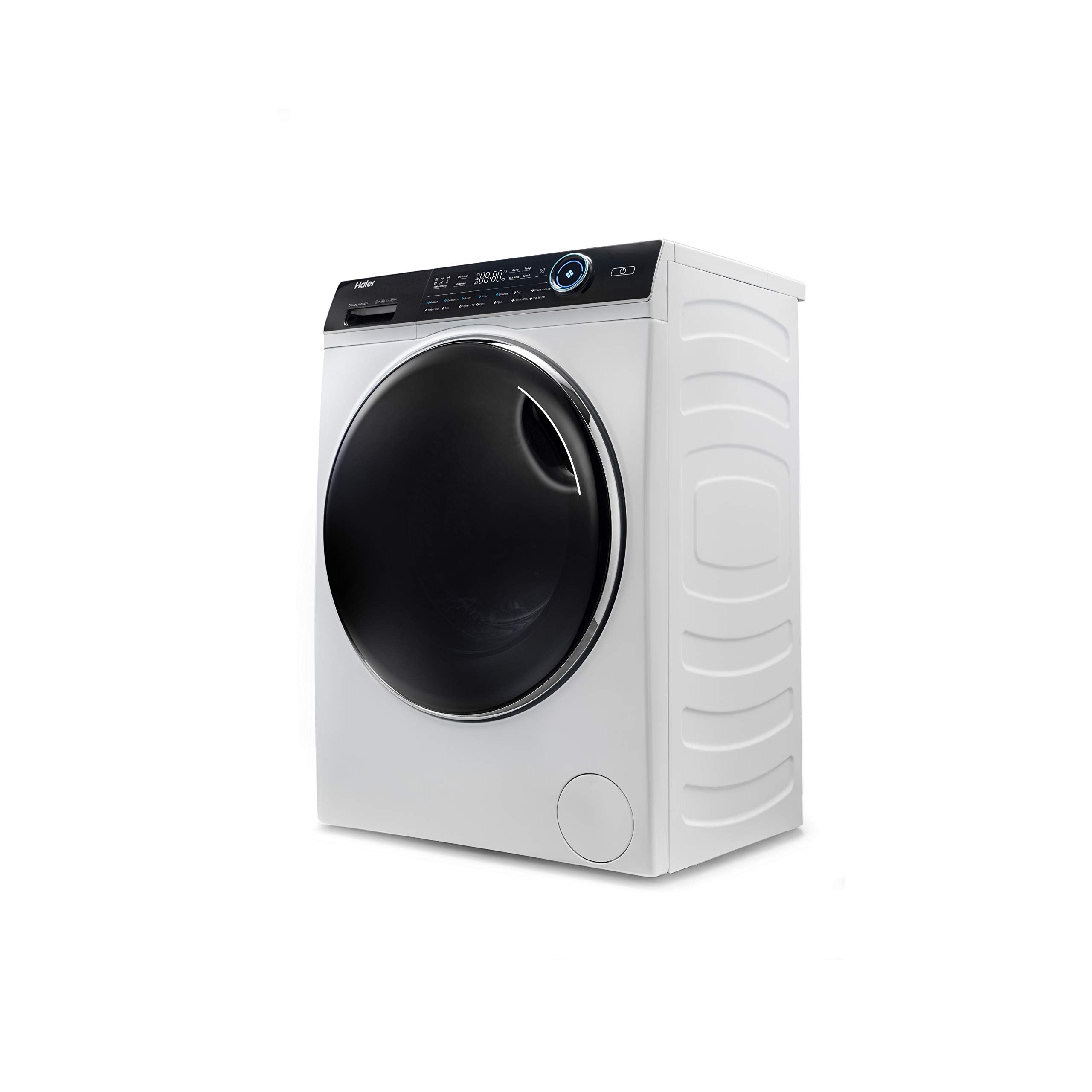 Haier I-Pro Series 7 Plus HWD100-BD14979NU1 Freestanding Washer Dryer, Max. cotton filling capacity 10 kg, 1400 RPM, Direct Motion Motor, Anti-Bacterial Treatment, White, 60x62x85 cm