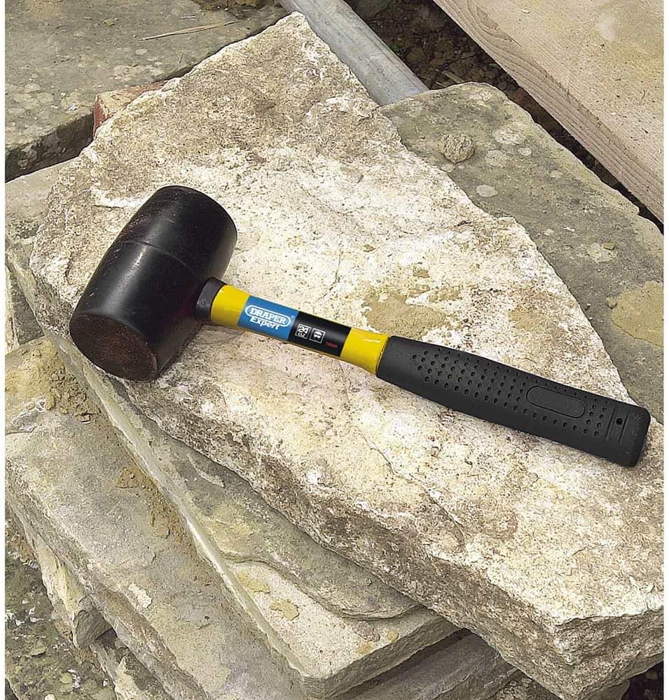 Draper Expert Rubber Mallet 750g | Multi-Purpose Mallet Soft Hammer | Shock Absorbing Grip | 72020