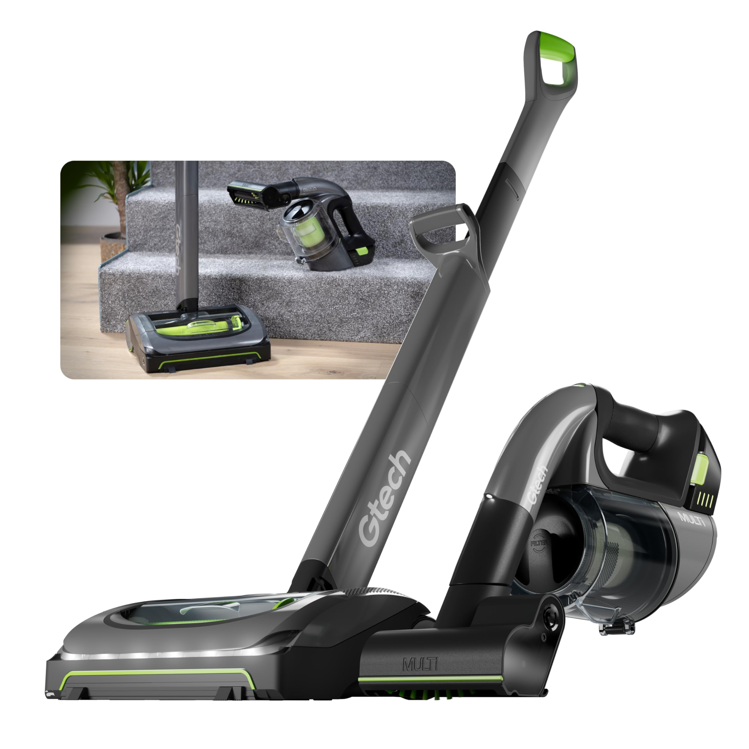 Gtech System, Airram MK2 + Multi MK2 Cordless Vacuum Cleaner Bundle, Combined 60 Mins Runtime