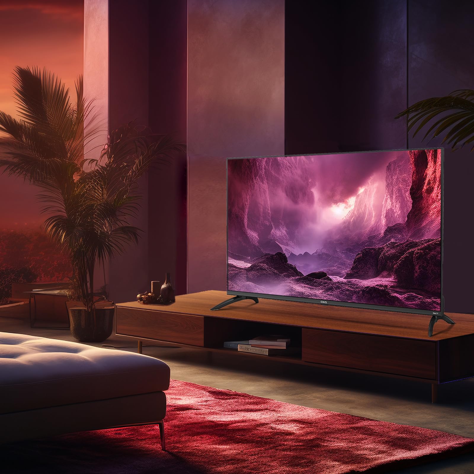 CHiQ U50QM9K 50 inch Smart QLED Roku TV, 4k UHD, HDR10 HLG, Dolby Audio, Works with Alexa, DVB-T/T2, Support Apple Air-Play, Google Assistant, Prime Video, HDMI2.1, USB2.0