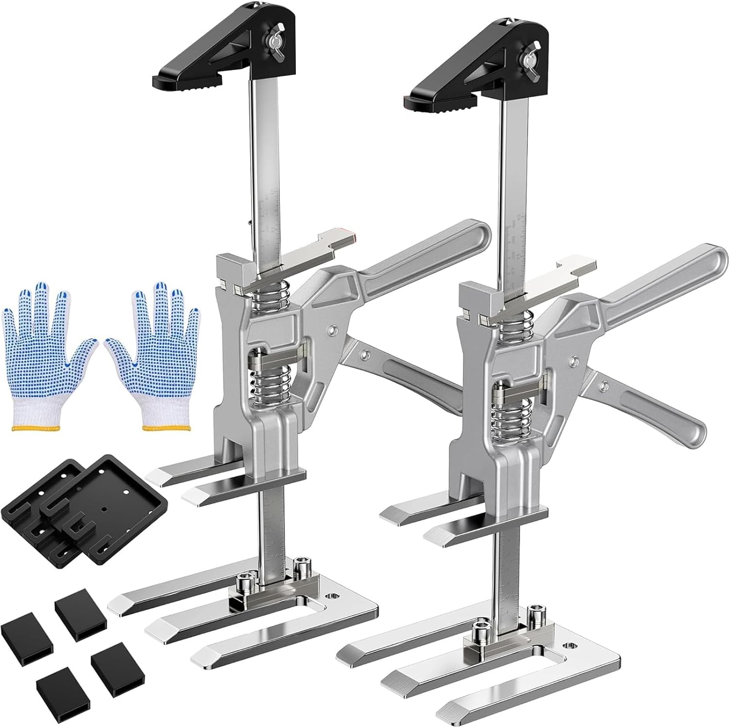 Labor Saving Arm Jack 2 Pack, Multi-Function Hand Lifting Tool Jack, Two-Speed Descent Furniture Lifter Jacks, Arm Tool Lift for Installing Cabinets,Doors & Windows, Load-Bearing 400 kg