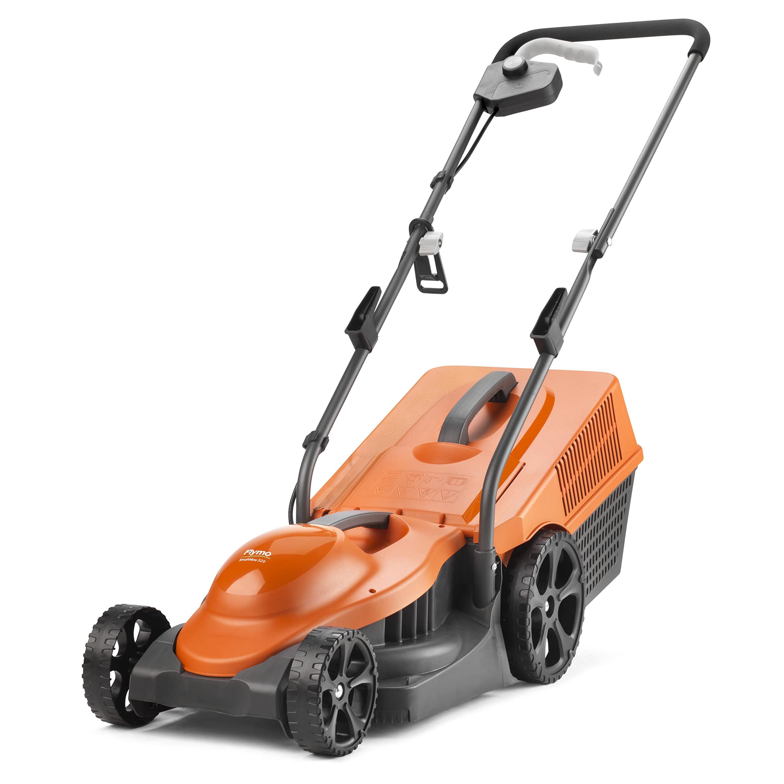 Flymo SimpliMow 320 Wheeled Electric Lawnmower - 1000 W Motor, 32 cm Cutting Width, 30 Litre Grass Box, Soft Grip Handles