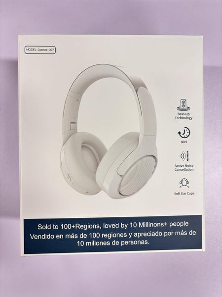 Active Noise Cancelling Wireless Headphones, 100H Playtime with Microphone, Over- Ear Bluetooth Headphones with Deep Bass,Fast Charging for Travel,Office,Home