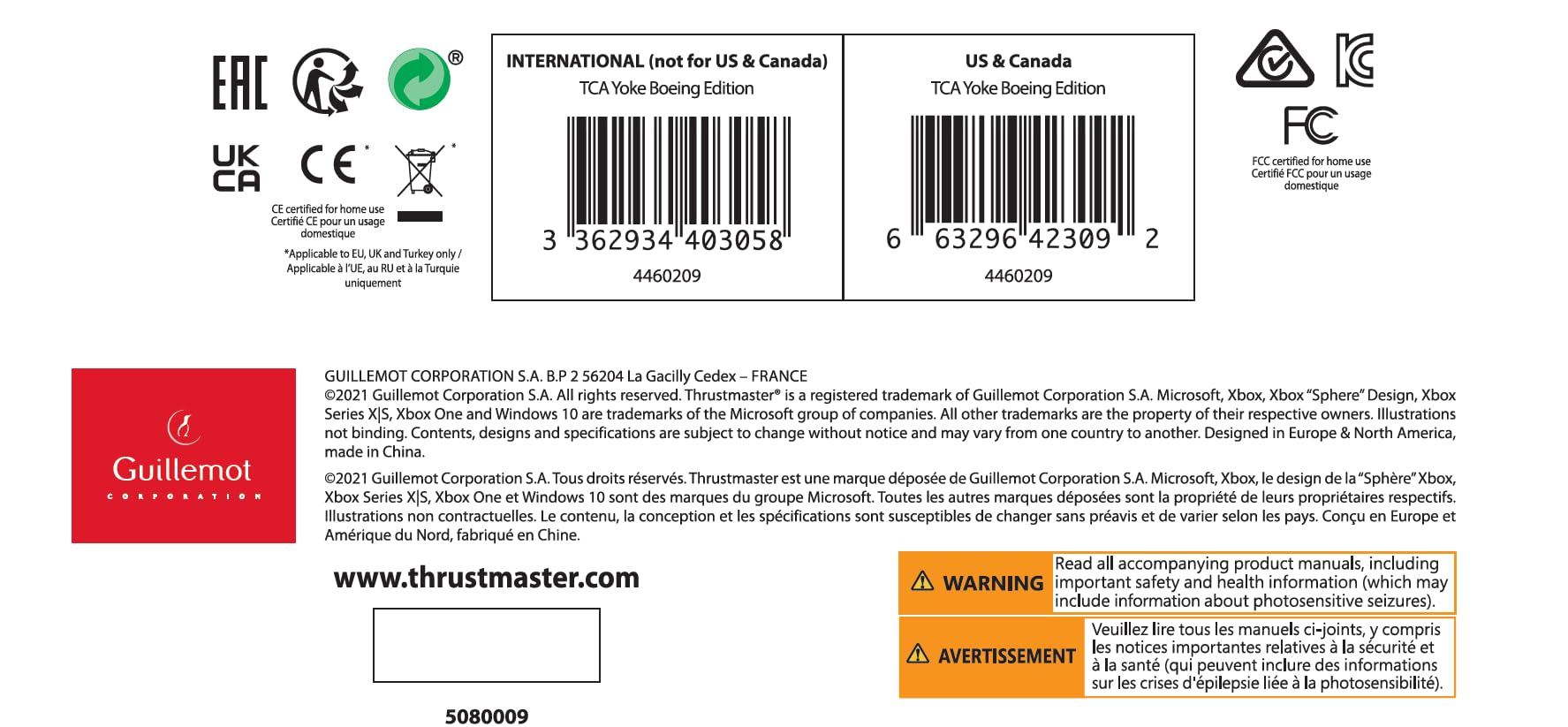 Thrustmaster TCA Yoke Pack - High-Precision Flight Controller and Throttle Quadrant with Official Boeing License for PC and Xbox Series X|S