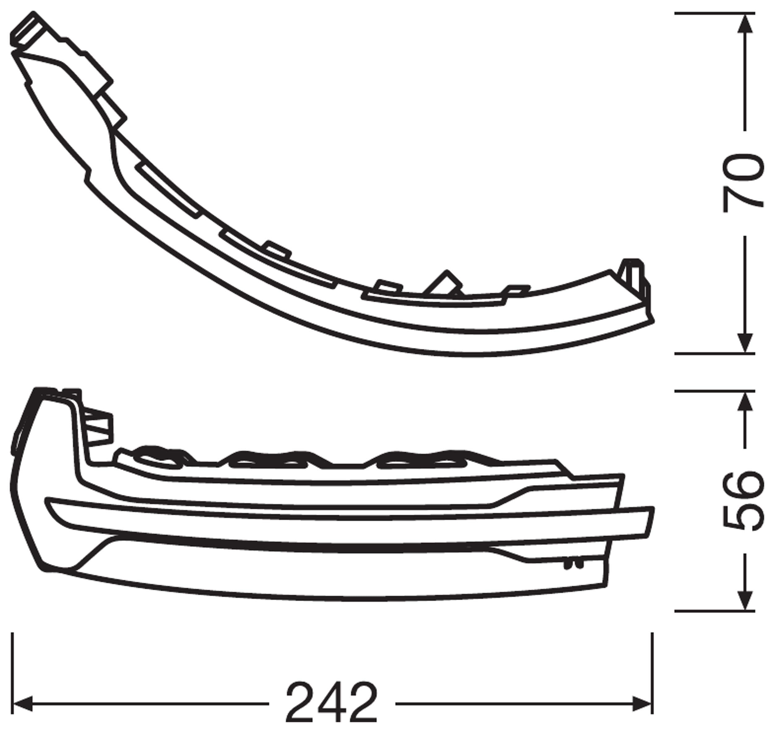 OSRAM LEDriving dynamic LED mirror indicator for Audi A3 8 V, Audi S3 8 V, Audi RS3 8 V - Black Edition