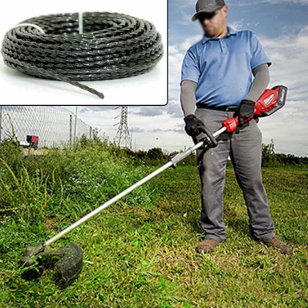 Riegolux 107677 Nylon Helicoidal Trimmer Thread, Black, 3.3 mm x 100 m