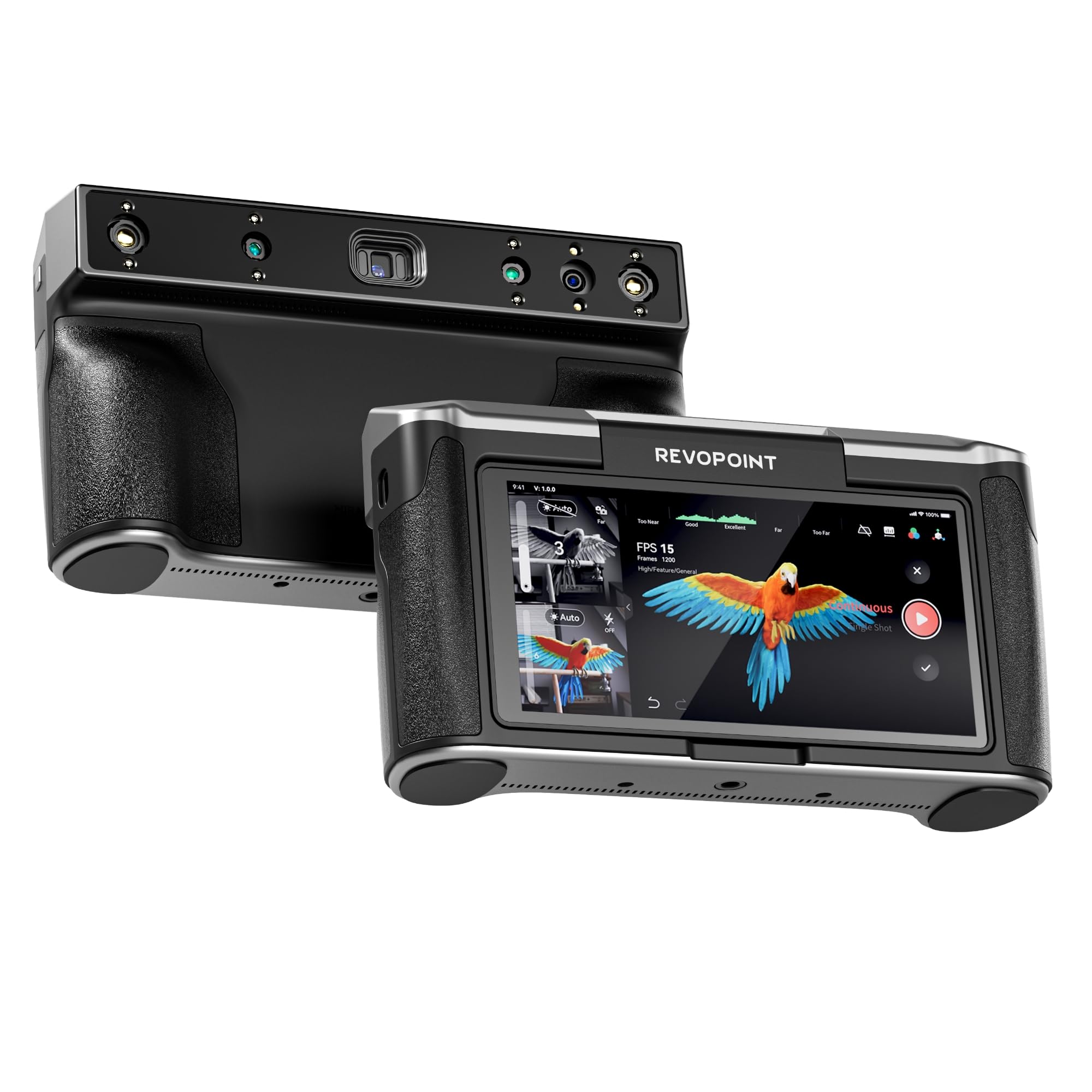 Revopoint MIRACO Pro 3D Scanner for 3D Printing Handheld,3D Printer Scanner Wireless 5000mAh Fast Charging Battery,Up to 0.02 mm Precision,Full Color RGB Camera for Small to Large Objects,32GB RAM