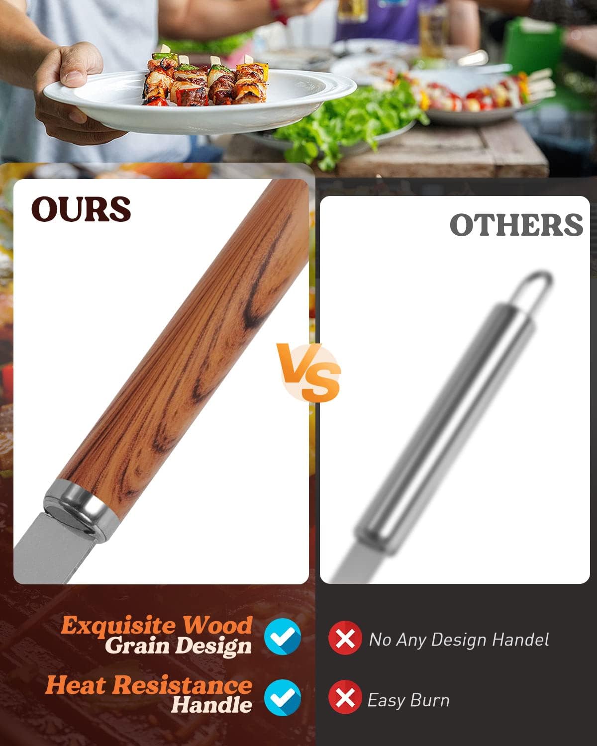 KALAHOL 7-in-1 BBQ Tools Set Extra Thick Stainless Steel Grill Tool Set with Storage Bag, Premium Complete Outdoor BBQ Utensils Set Professional Barbecue Accessories BBQ Kit for Men and Women Gift