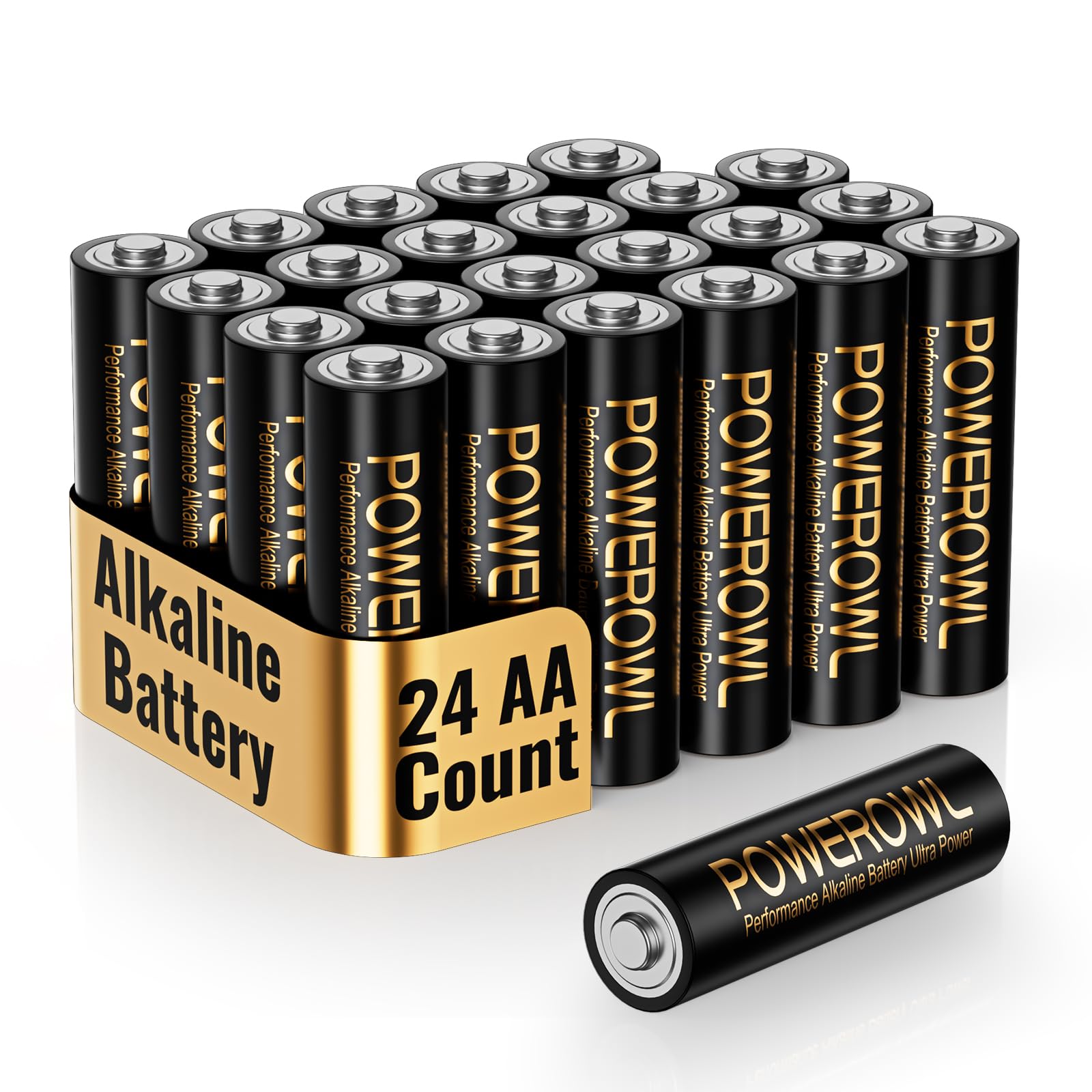 POWEROWL AAA Batteries 24 Pack - Alkaline 1.5v - High-Capacity Long Lasting Triple A Battery, 10-Year Shelf Life
