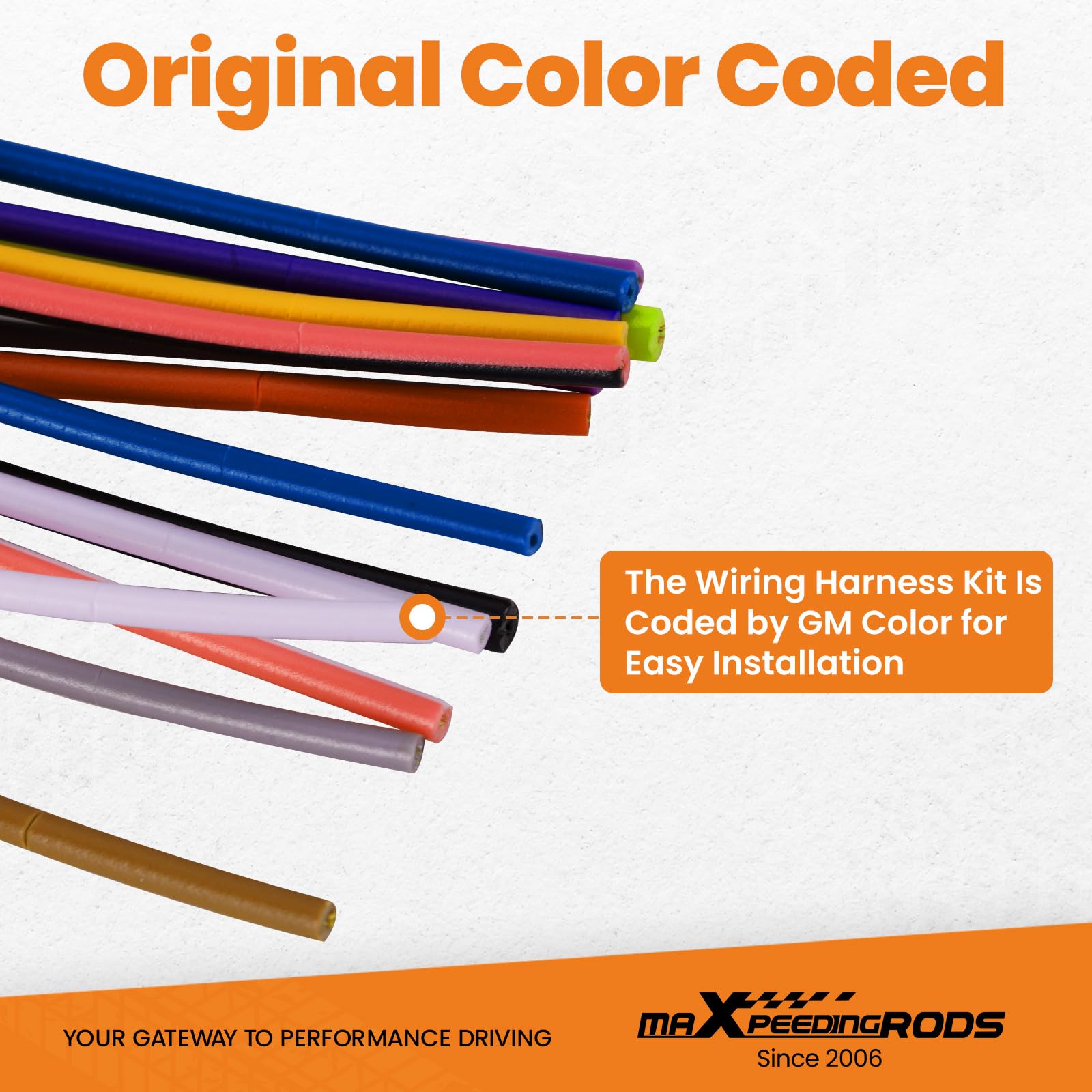 maXpeedingrods Wiring Harness, Universal 21 Circuit 17 Fuses Wiring Kit, Standard Color Long Wire Harness Set for Car Truck RV Motor