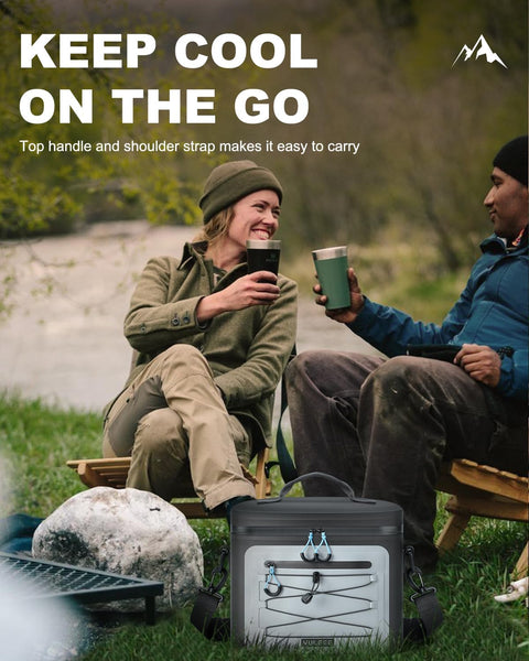 YULEEE 7/15/20L Insulated Cooler Bag - Large Multi-Functional Picnic Lunch Bag for Men & Women,Waterproof Leakproof Perfect for Beach, Family,Travel, Camping, Work,BBQ,and Outdoor Activities