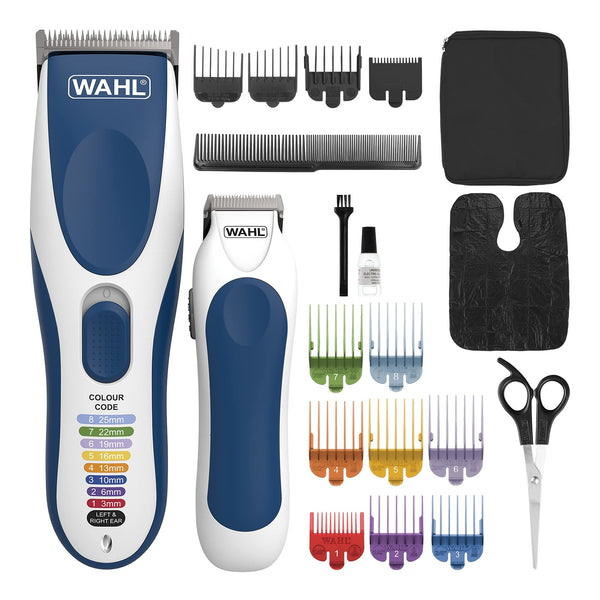 Wahl Colour Pro Cordless Combi Haircutting Kit, Hair Clipper & Trimmer for Full Haircuts, Rechargeable, Long Life Hair Clipper & Battery Powered Trimmer, Colour Coded for Easy Clipping, Full Haircuts