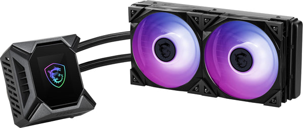 MSI MAG CORELIQUID 360R V2 AIO CPU Liquid Cooler - Rotatable ARGB Blockhead, Integrated Radiator Pump, Split-Flow Water Cooling, Evaporation-Proof Tubing, Easy to Install - AMD & Intel Compatible
