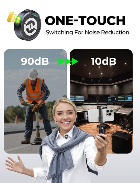 Hollyland Lark M2 Wireless Lavalier Microphone (2TX+1RX) Compatible with Camera, iPhone, Android, PC, 300m LOS Range, Hi-Fi Audio, Noise Cancelling, 40H Duration, Lapel Mic for Livestream Vlog-Black