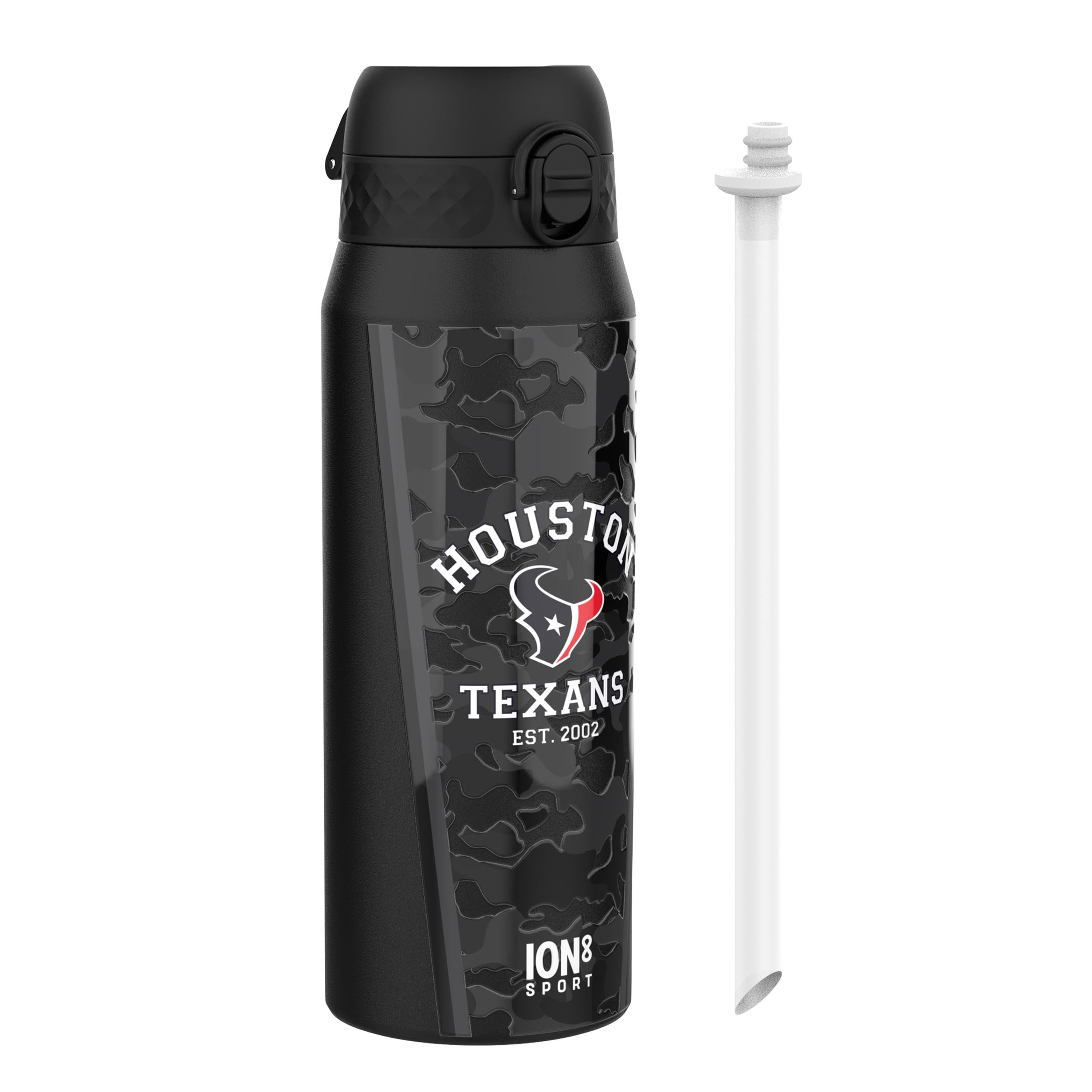 Ion8 NFL Jaguars Lightweight Steel Water Bottle, 600 ml/20 oz, Non-Insulated, Leak Proof, Easy to Open, Secure Lock, Dishwasher Safe, Flip Cover, Fits Cup Holders, Metal Water Bottle