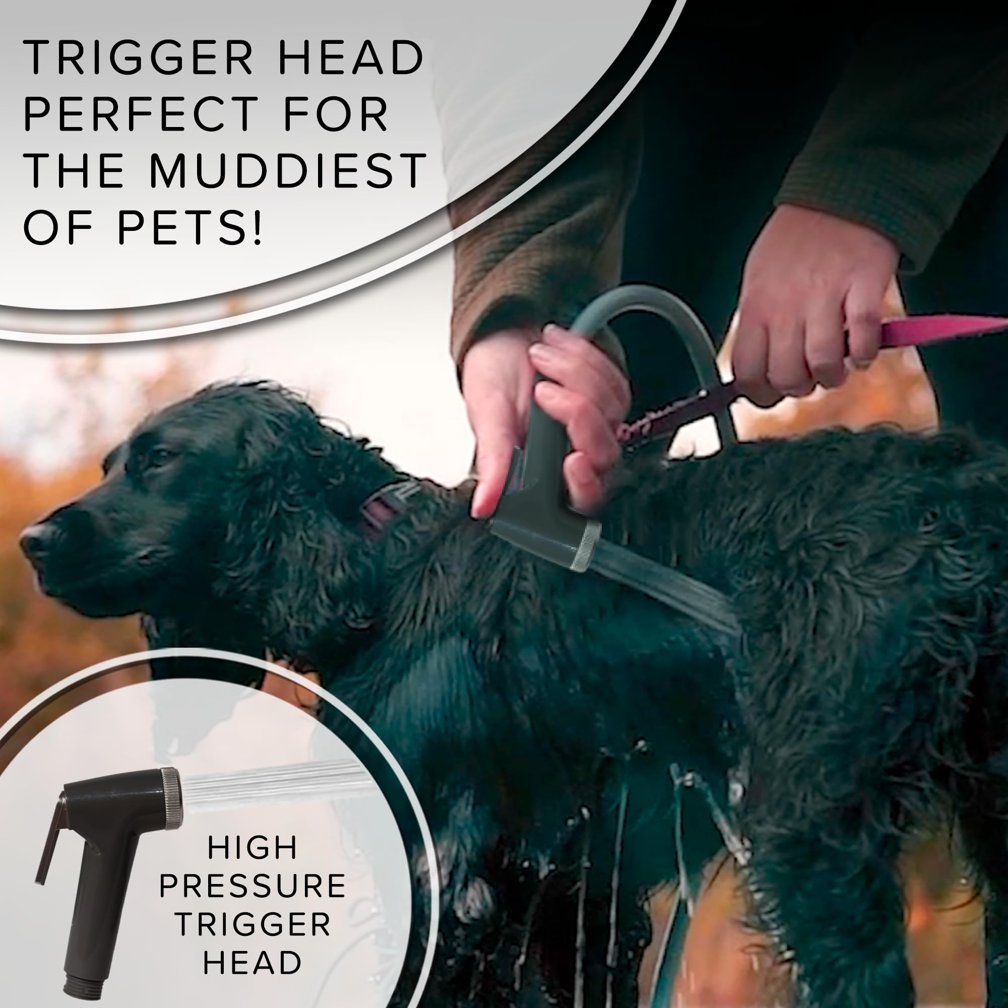 Colapz USB Rechargeable Camping Shower - Portable Shower for Dogs - High Pressure Jet Wash for Bikes - 1 Shower Head - 1 Jet Head - Carry Case Included - Campervan Essentials