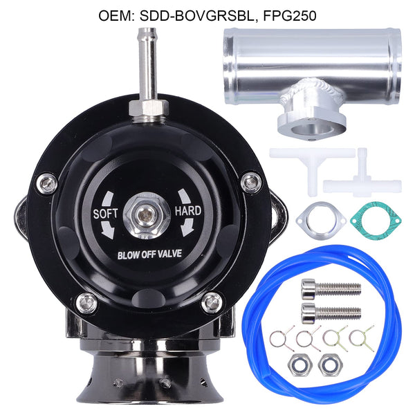 Turbo Blow Off Valve kit, Akozon Universal SDD‑BOVGRSBL FPG250 Aluminium Billet Turbo Blow Off Valve with 2.5in Flange Pipe Type‑RS(Purple)