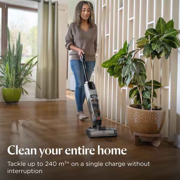 BISSELL CrossWave OmniForce, Wet and Dry Vacuum Cleaner, Powerful Floor Cleaner Machine, Multi-Surface, Cordless Vacuum Cleaner with Turbo Mode & Vacuum-Only Mode, Wet Vac up to 240m2, 69 dBA, 3912E