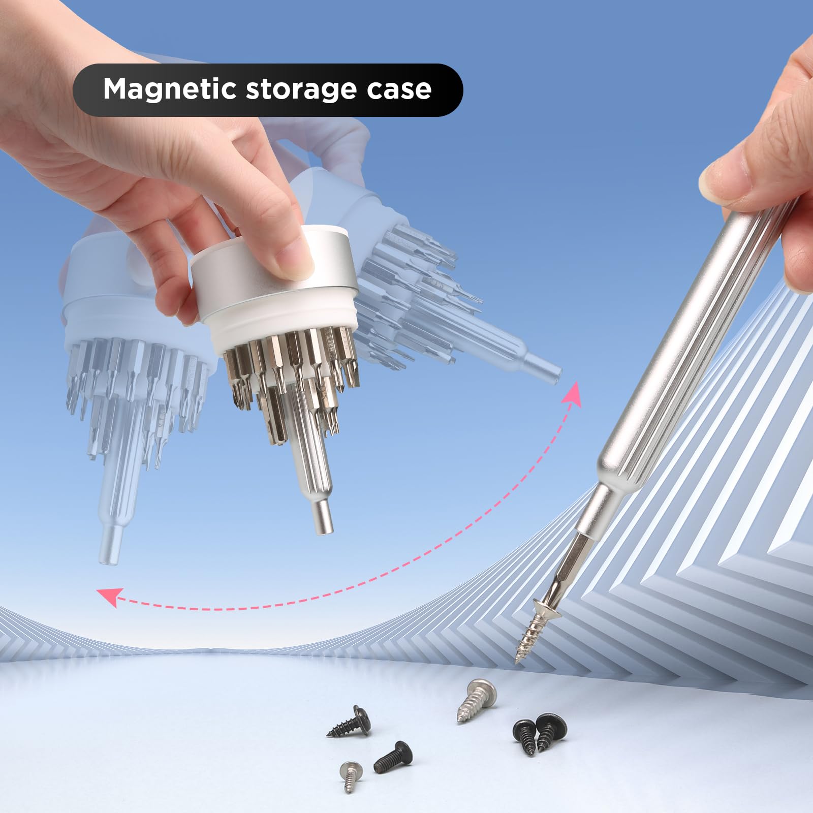 E·Durable 4pcs VDE Screwdriver Set, Magnetic Insulated Screwdriver Set to 1000v, Multifunctional Tool Kit Chrome Vanadium Screwdrivers TPR Handle for Home and Professional Use, Red
